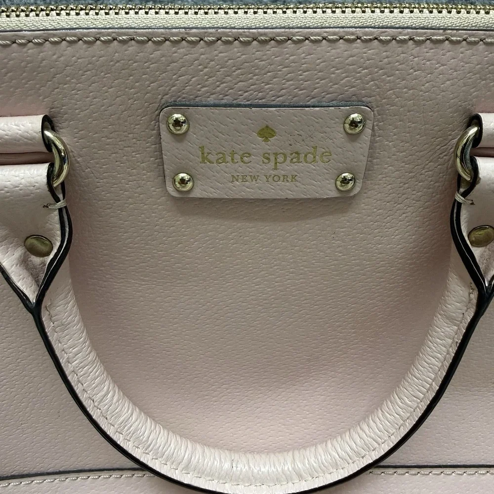 Kate Spade New York pink Satchel handbag purse detachable crossbody w/ wear